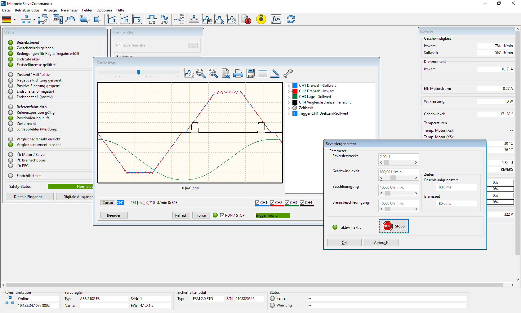 Oscilloscope function 